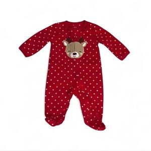 Carters Fleece Reindeer Footie Pajama